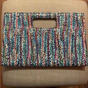 Leopard multi color clutch. Never worn